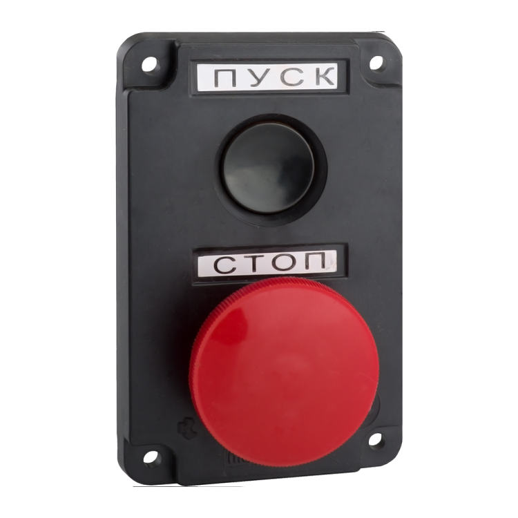 Пост кнопочный ПКЕ 112-2-У3-IP40 (красный гриб) | 150733 | КЭАЗ