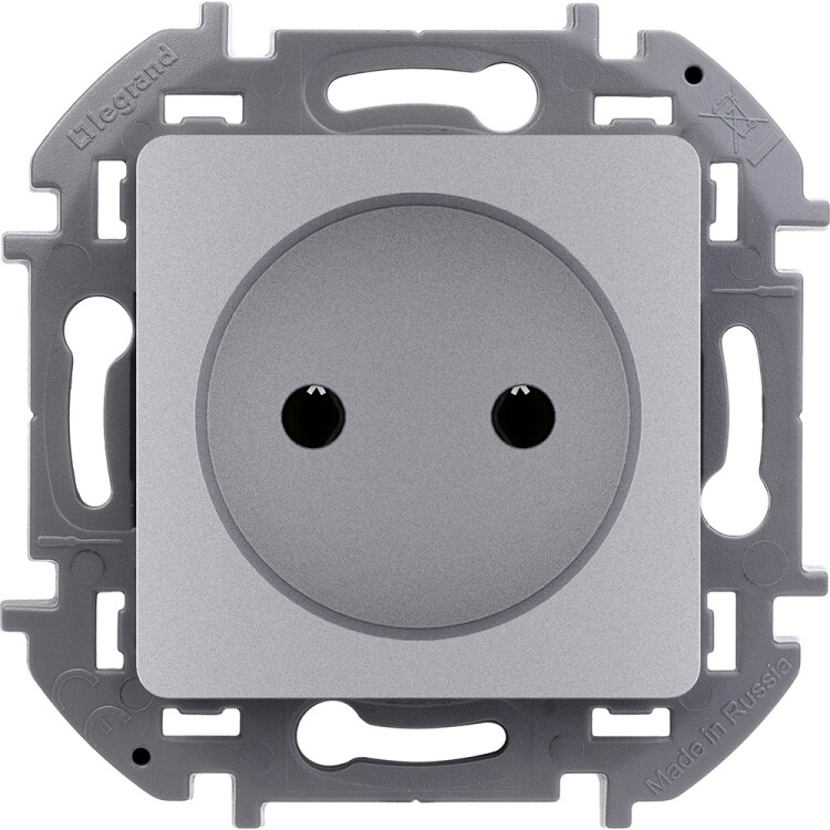 Розетка 2К 16 А Inspiria алюминий | 673712 | Legrand