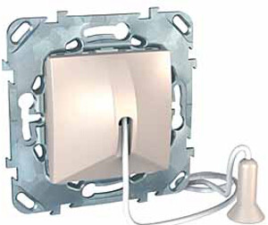 Unica Бежевый Выключатель кнопочный со шнурком | MGU5.226.25ZD | Schneider Electric