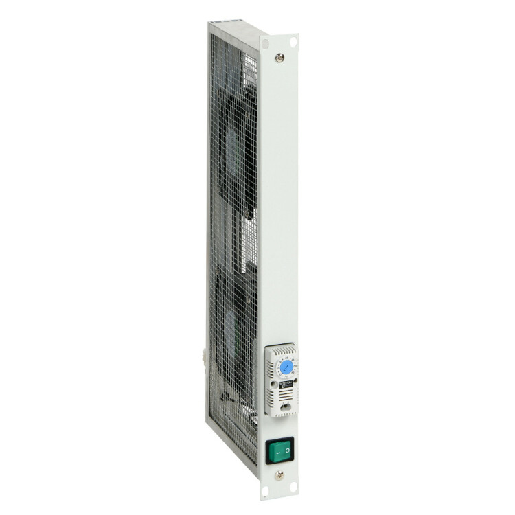 Вент.полка 19" с термост.2 Вент.1U 34Вт | NSYAVD1U312T | Schneider Electric