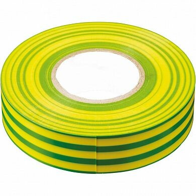 Изоляционная лента 0,13*15 мм. 20 м. желто-зеленая | 32832 | STEKKER