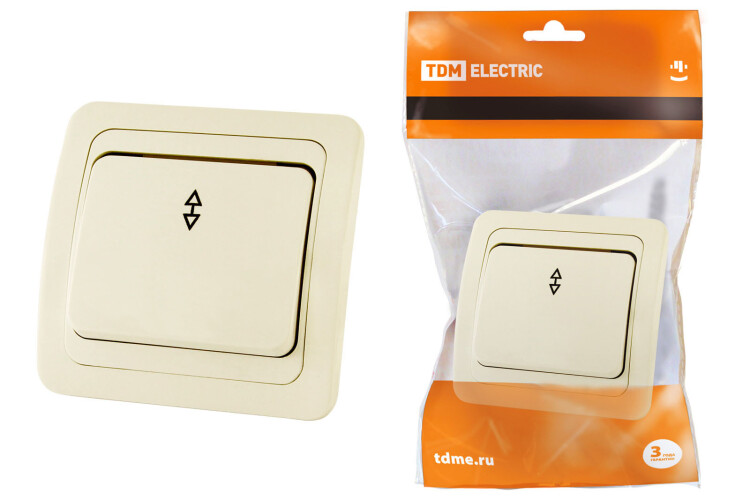 Переключатель на 2 направления 1-кл. 10А сл.кость "Валдай" | SQ1804-0103 | TDM