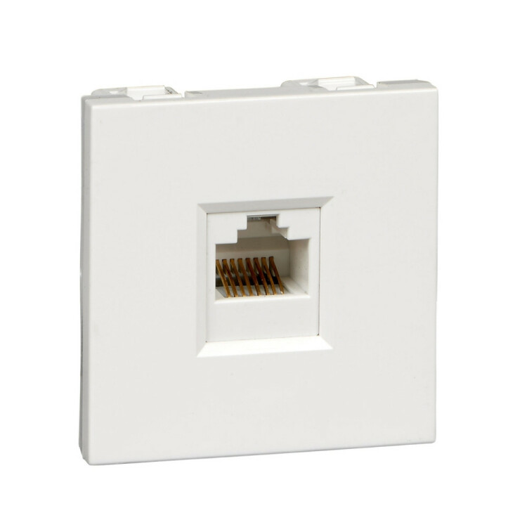 РОЗЕТКА W45 1XRJ45 CAT.5E ФОРМАТА 45Х22,5 БЕЛАЯ RAL 9010 | RIN-145K5E-BE | Schneider Electric
