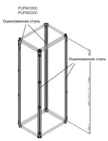 Профиль каркаса шкафа H=1800мм (4шт)|1STQ007033A0000 | ABB
