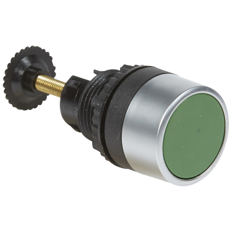 Кнопка с удлиненным штоком для механического сброса - Osmoz - для комплектации - без подсветки - IP 65 - зеленый | 023862 | Legrand