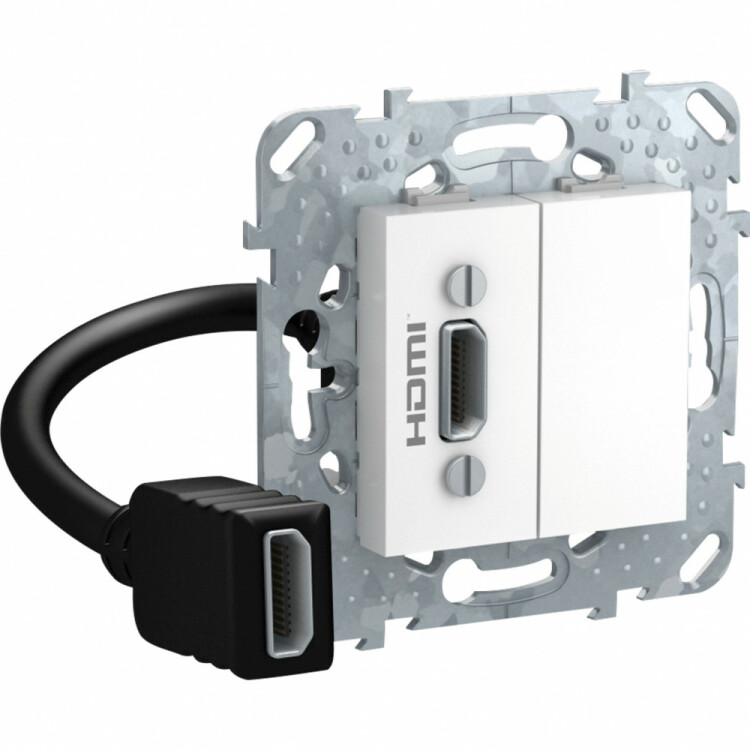Unica Белый HDMI Коннектор с переходником | MGU5.430.18ZD | Schneider Electric