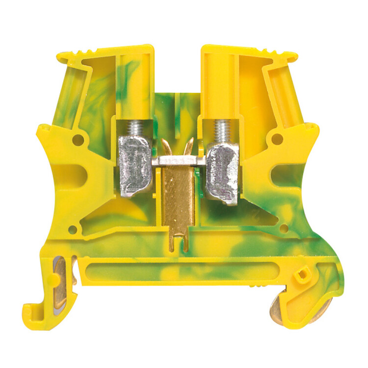 Винтовая клемма Viking 3 - заземляющая - однополюсная - металлическое основание - шаг 6 мм - желто-зеленый | 037171 | Legrand