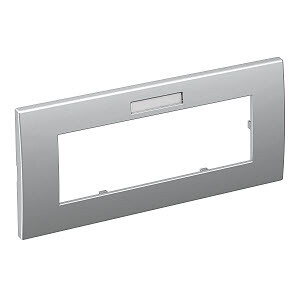 Рамка тройная Modul45 (с полем д/маркировки.,горизонт.,84x185 мм,серебристый) (AR45-BF3 AL) | 6119386 | OBO Bettermann