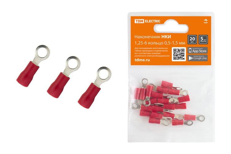 Наконечник НКИ 1,25-6 кольцо 0,5-1,5мм (20шт) | SQ0568-0003 | TDM