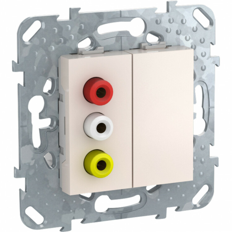 Unica Бежевый 3-RCA коннектор | MGU5.431.25ZD | Schneider Electric
