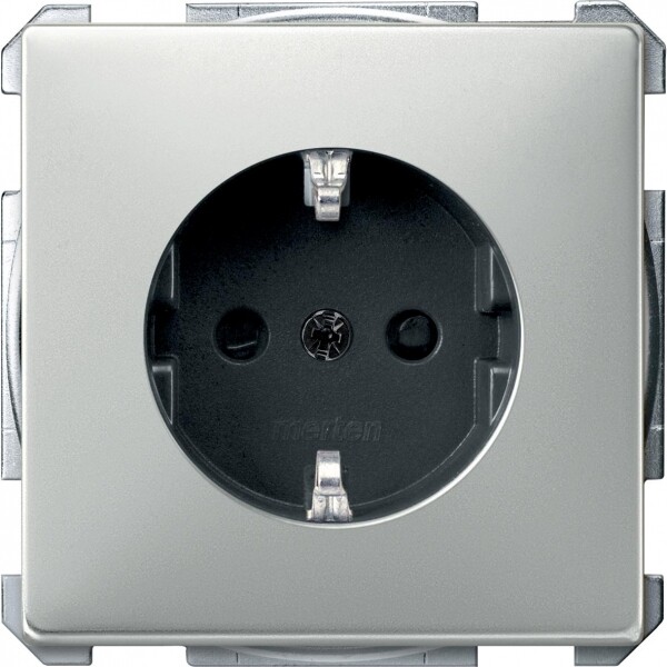 MERTEN МЕХАНИЗМ розетки 16А с з/к с/ шт. СТАЛЬ QF SD | MTN2300-4146 | Schneider Electric