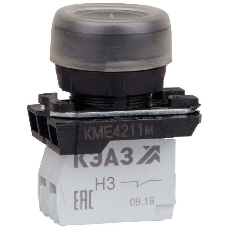 Кнопка КМЕ4211м-черный-1но+1нз-цилиндр-IP65 | 248243 | КЭАЗ