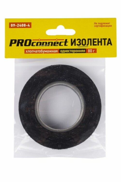 Изолента ХБ PROconnect 18 х 0,35 мм, (ролик 7,9 м/80 г) | 09-2408-4 | PROconnect