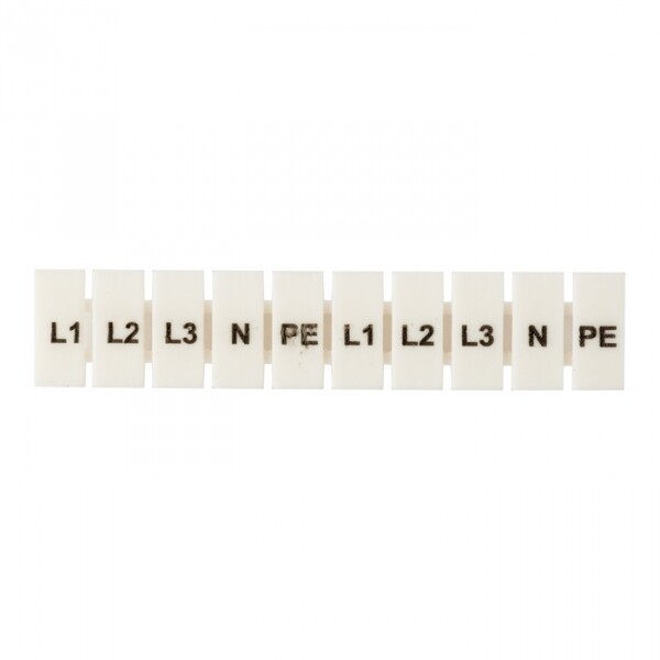 Маркеры для JXB-ST 2,5 с символами "L1, L2, L3, N, PE" (10 шт.) EKF PROxima | zb-st-2.5-L-1-3 | EKF