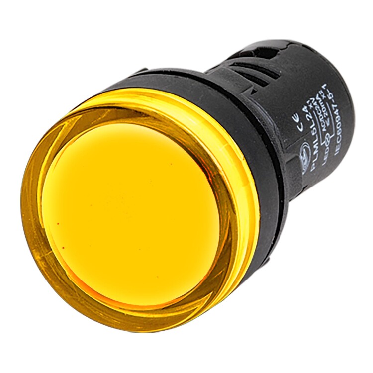 Индикатор сигнальный со встроенным диодом 220В желтый | ALIL3L220 | DKC