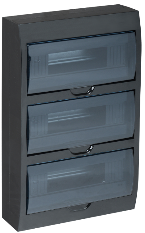 Корпус модульный пл. нав. ЩРН-П-36 черный IP41 | MKP12-N-36-41-K02 | IEK