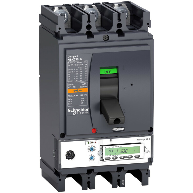3П АВТОМ.ВЫКЛ. M5.3E 400A NSX400R(200кА при 415В, 45кА при 690B) | LV433606 | Schneider Electric