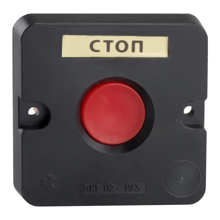 Пост кнопочный ПКЕ 112-1-У3-IP40 (красная кнопка) | 150729 | КЭАЗ