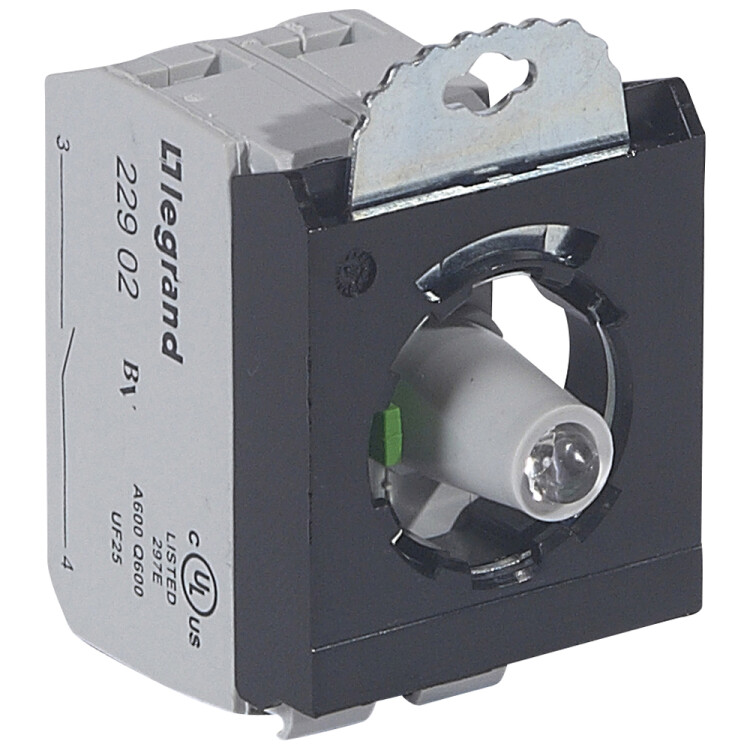Osmoz Комплектующий блок для кнопок для комплектации с подсветкой под винт 230 В~ Н.О. красный 3 поста | 023011 | Legrand