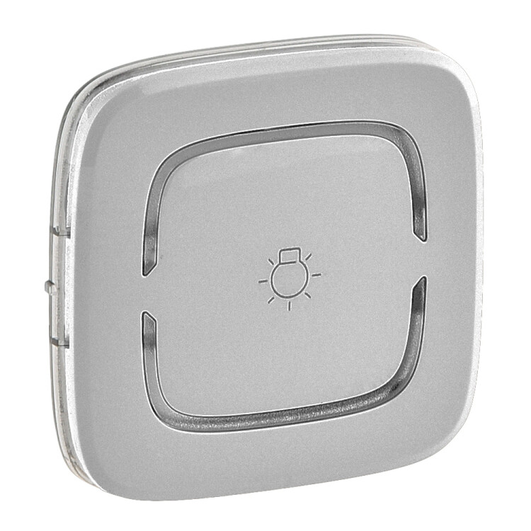 Valena ALLURE Алюминий MyHome Накладка для мех. BUS/SCS с симв "Освещение", 2 мод | 755384 | Legrand